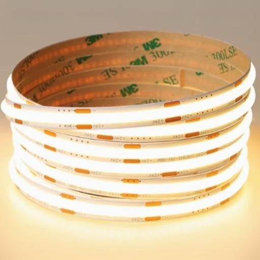 Fita de LED COB – Alto CRI 95, Iluminação Linear Contínua para Projetos Arquitetônicos e Comerciais