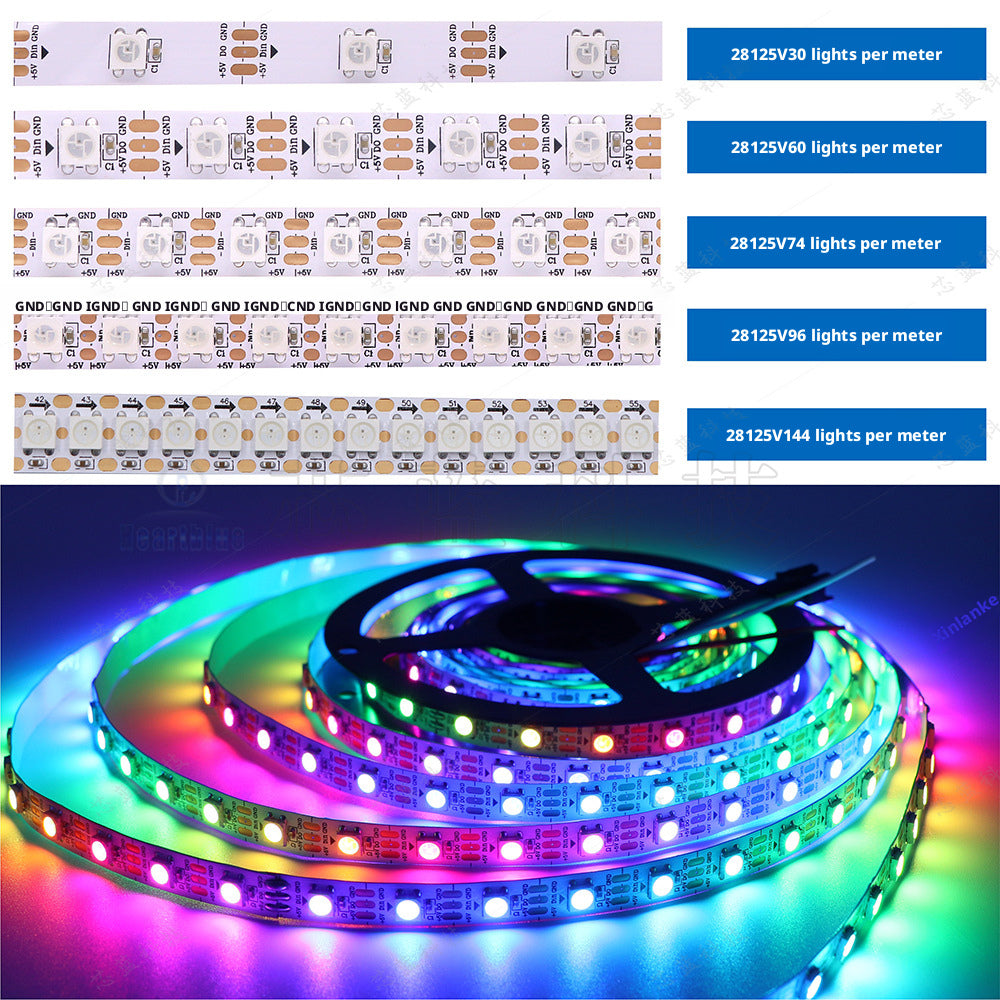 Fita de LED RGB WS2815 DC12V | Pixel Endereçável 5050 | Retomada de Ponto de Interrupção