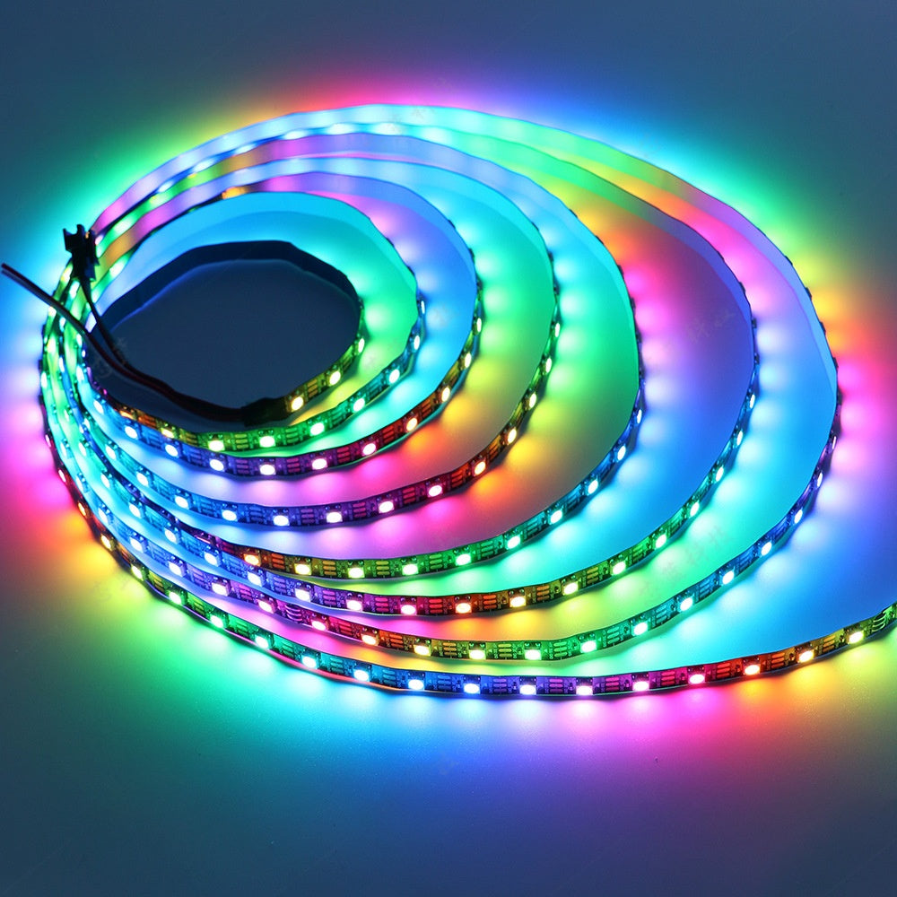 Fita de LED Endereçável WS2812 RGB 5050 | Fita de Iluminação Inteligente DC5V
