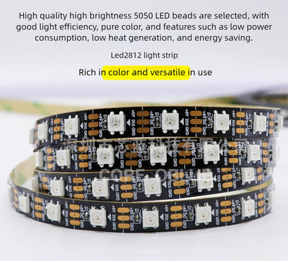 Fita de LED Endereçável WS2812 RGB 5050 | Fita de Iluminação Inteligente DC5V