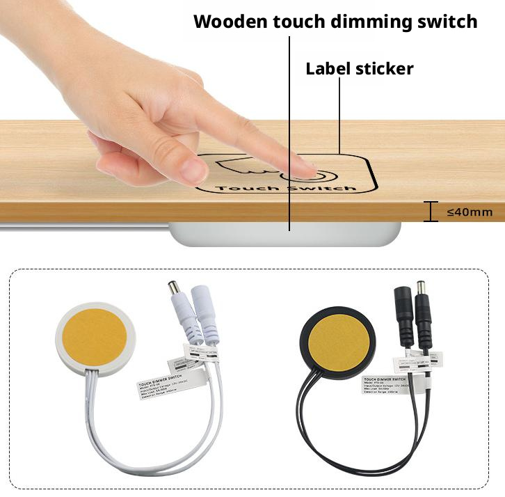 8A Touch Dimmer Switch for LED Cabinet & Linear Lighting | DC 12V / 24V Hidden Installation