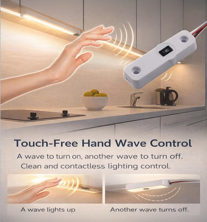 Infrared Hand Wave Sensor Switch for LED Strip Lights DC 5–24V | Dimmable Cabinet Lighting Control