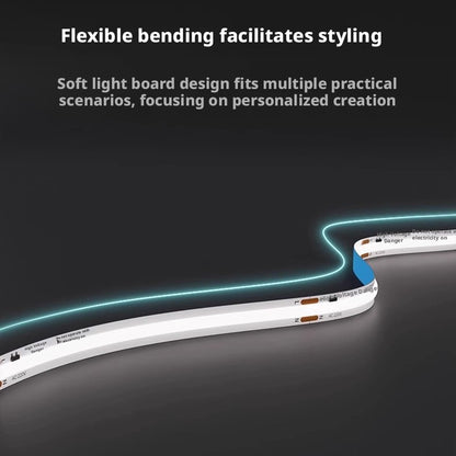 Fita de LED COB sem driver 220V | Iluminação Linear Embutida para Teto e Sancas | Autoadesiva, Alto Brilho