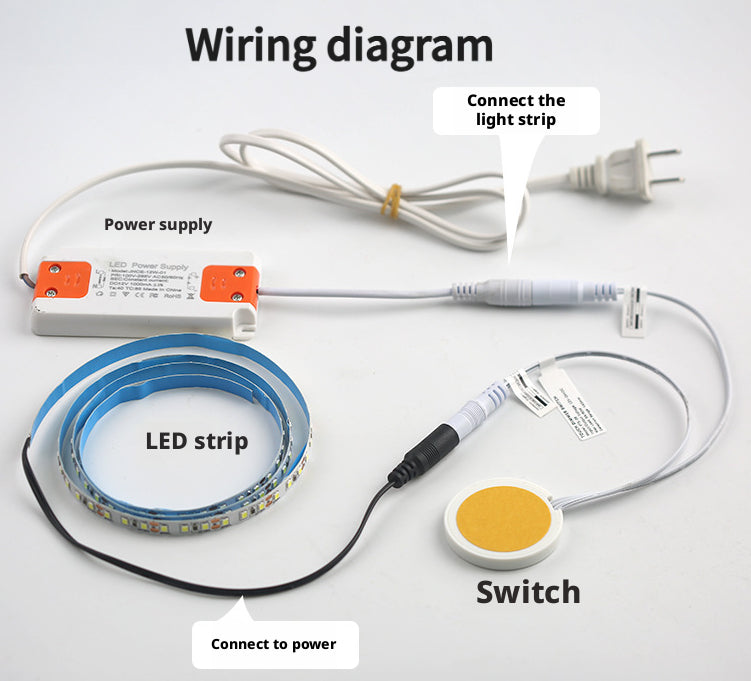8A Touch Dimmer Switch for LED Cabinet & Linear Lighting | DC 12V / 24V Hidden Installation