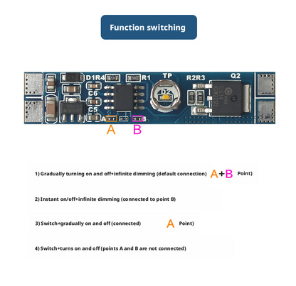 8A Sensor de Toque com Dimmer para Iluminação LED de Armários e Linear | DC 12V / 24V