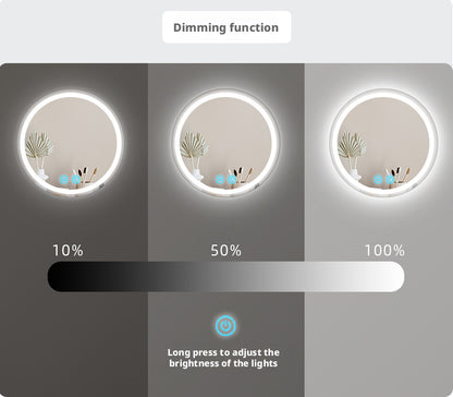 Interruptor táctil dimmer para espejo 8 mm | Controlador antivaho doble botón DC12V