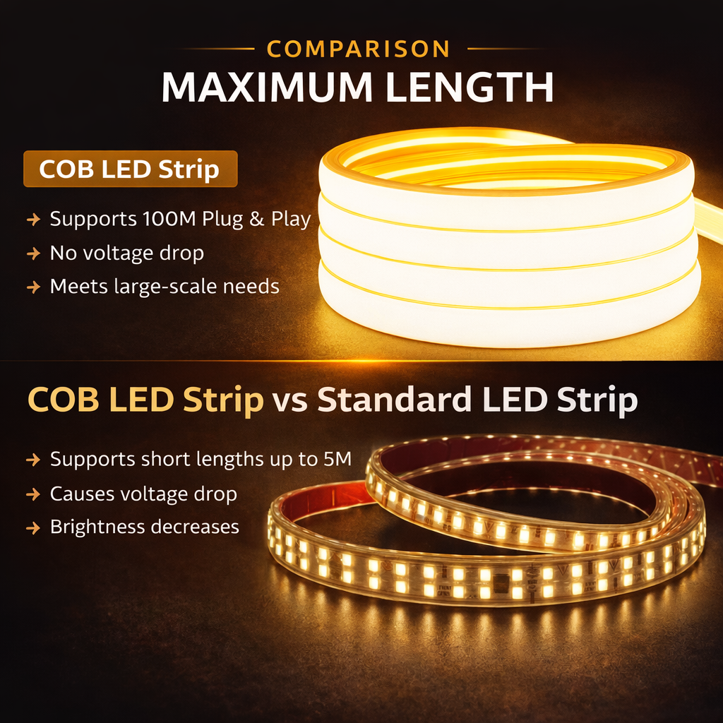 Fita de LED COB à prova d'água 220V, luz quente, flexível, silicone, autoadesiva