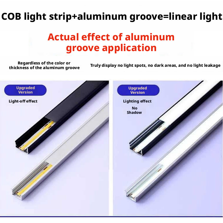 Fita de LED COB sem driver 220V | Iluminação Linear Embutida para Teto e Sancas | Autoadesiva, Alto Brilho