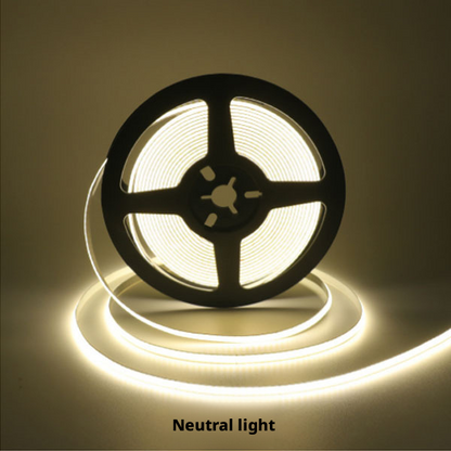 Tira LED COB ultraestrecha | 2,7–5 mm | 5V/12V/24V | Alto CRI 90