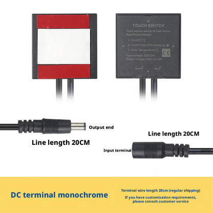 8mm Ultra-Thin LED Mirror Touch Switch | Touch Dimmer Sensor DC 5–24V