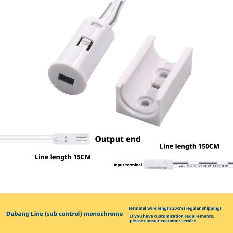 Sensor infravermelho de onda manual DC 5–24V para iluminação de armários e guarda-roupas