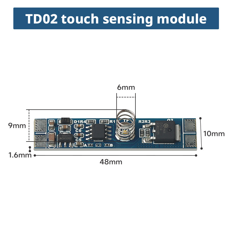 8A Sensor de Toque com Dimmer para Iluminação LED de Armários e Linear | DC 12V / 24V