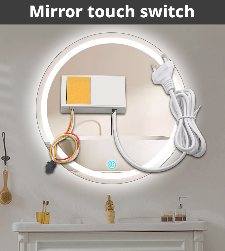 Interruptor sensor táctil para espejo LED 12V 24V regulador ultrafino de 8 mm