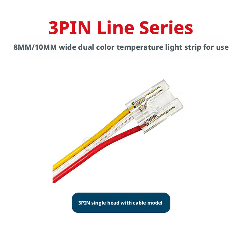 LED Strip Solderless Connector 2/3/4 Pin 5mm 8mm 10mm Quick Connect