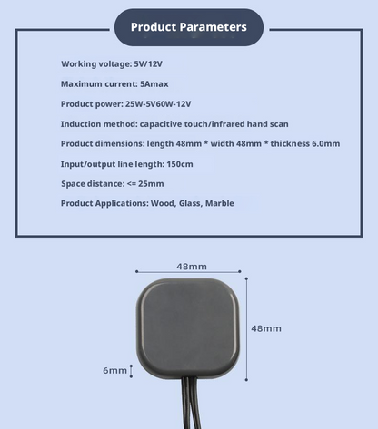 LED Cabinet Sensor Switch Series | Touch, Hand Wave & PIR | DC 5–24V